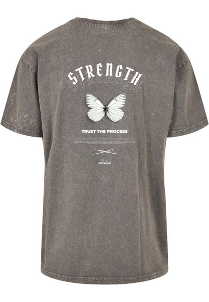 "Strength" Washed Tee White Backprint