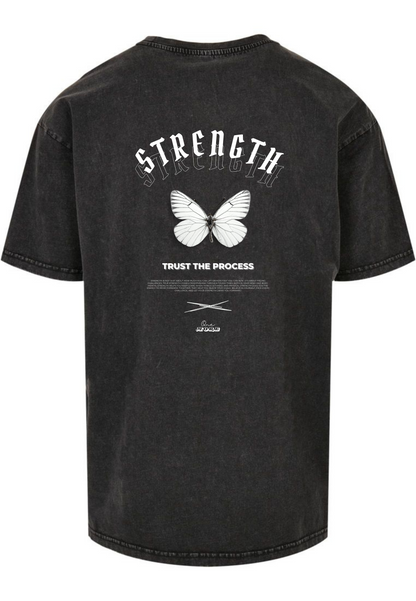 "Strength" Washed Tee White Backprint